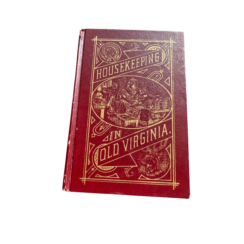 Housekeeping in Old Virginia Marion Cabell Tyree 1965 Reprint Cookbook Red Gilt